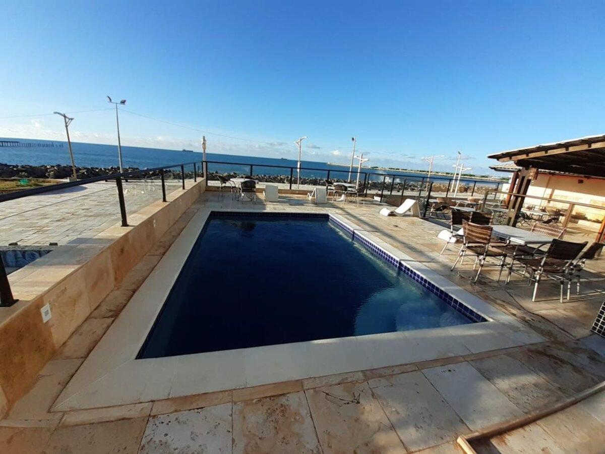 605 Flat Mobiliado Com Vista Lateral Mar Na Praia De Iracema Com Ventilador 포르탈레자 외부 사진